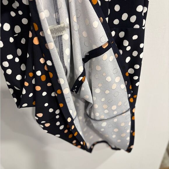 Vince Camuto Navy and White Classic Polka Dot Midi Dress - Picture 10 of 12